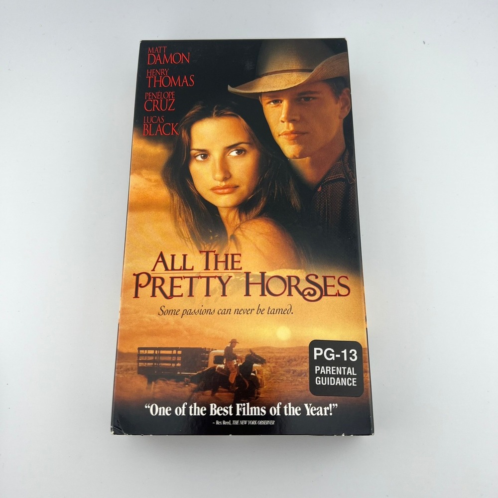 All The Pretty Horses VHS 2000 Matt Damon Penelope Cruz Romantic Western
